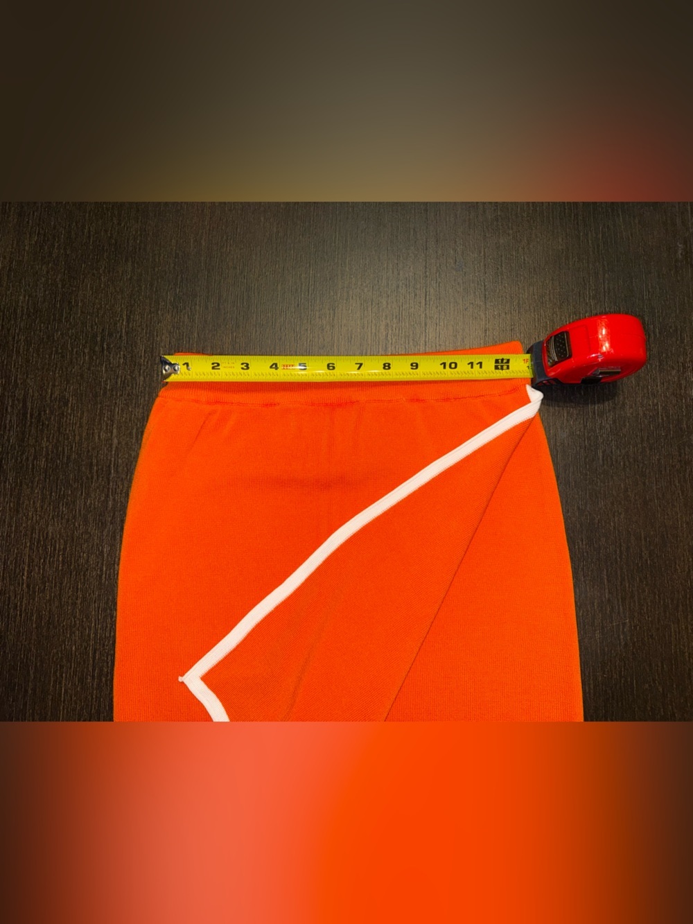 RIVIR Orange Knit 2 Piece Skirt Set Crop Polo Top Y2K Preppy Tennis Outfit - Picture 8 of 10